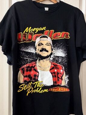 Morgan Wallen 2026 Black 'Still The Problem' Concert Tour T-Shirt - Medium